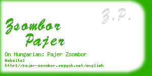 zsombor pajer business card